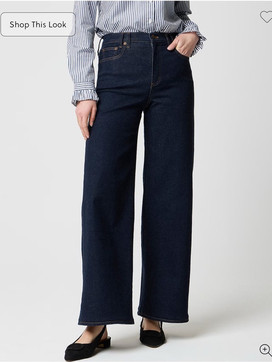 J. Crew Factory Denim - J. Crew Factory Dark Indigo Wide-Leg Jeans